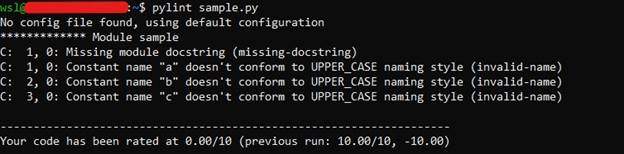 Use Pylint to detect errors