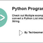 Convert Python list to string with examples