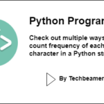 Count frequency of each character in a Python string