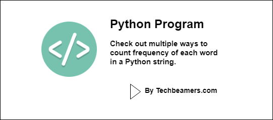 Count frequency of each word in a Python string