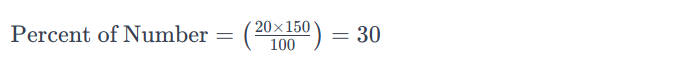 example to find the percentage of a specific number