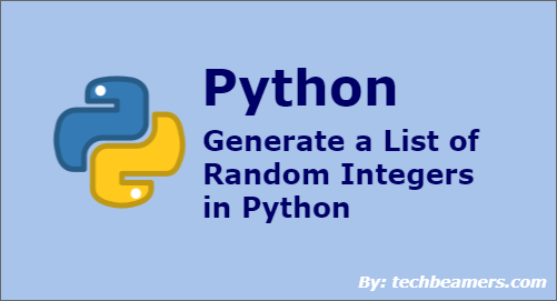 Generate random numbers list in Python