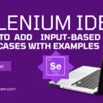 Selenium IDE to Add Input-based Test Cases with Examples