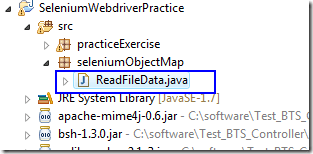 Class to read from object Repository