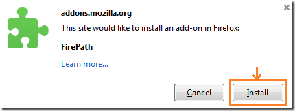 FirePath installation dialog