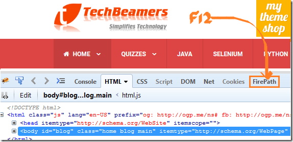 Add to the Firebug's toolbar