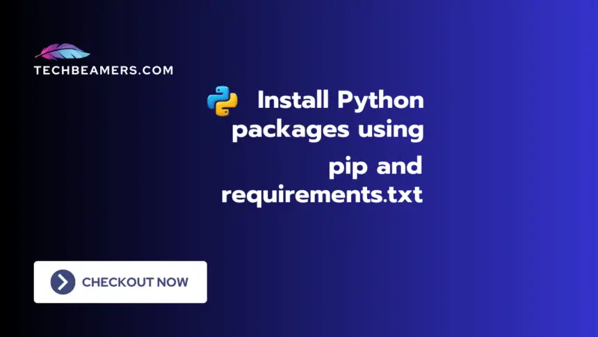 Manage Python packages using pip install and create requirements.txt file for configuration.