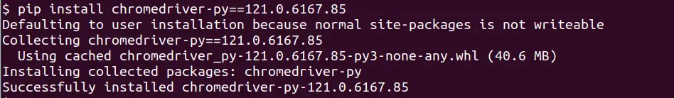 To set up Selenium with Python, install chrome driver using pip