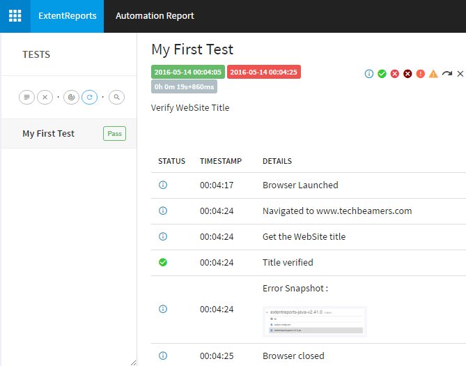 Generate Reports in Selenium Webdriver