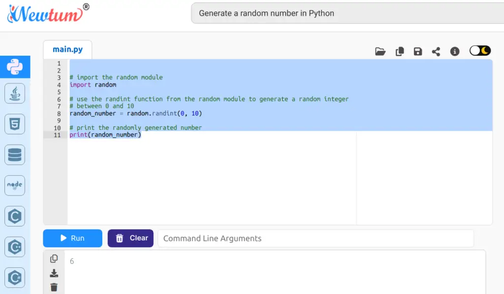 AI-based Python Interpreter from Newtum