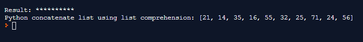 python concatenate list using list comprehension