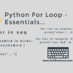 Python for loop, syntax and examples