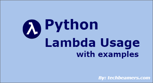 Python lambda usage with examples