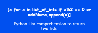 Single LC Expression to return two lists