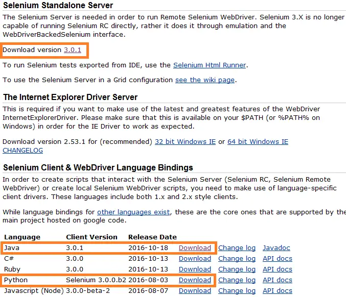Selenium Webdriver Download 3.0