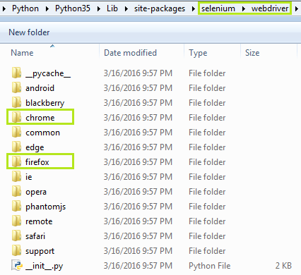 Selenium Webdriver Python Package Installation