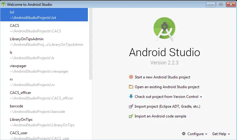 Start Android Studio